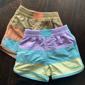 2 Pairs of Patagonia Baby Boardshorts 3t